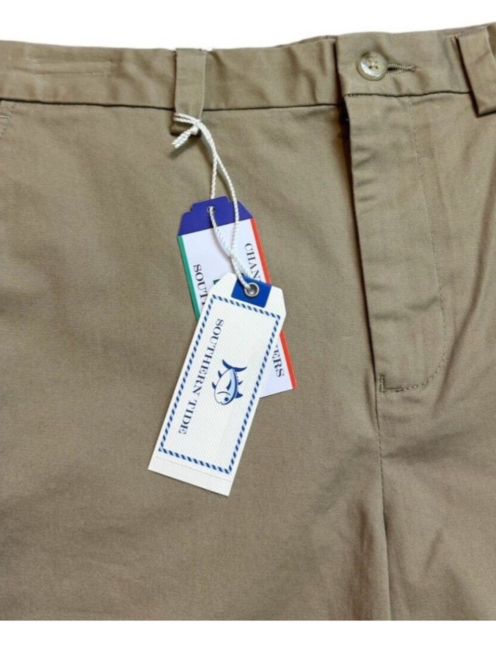 Southern Tide Boys Size 16 Channel Marker Sandstone Khaki Short - Picture 8 of 11